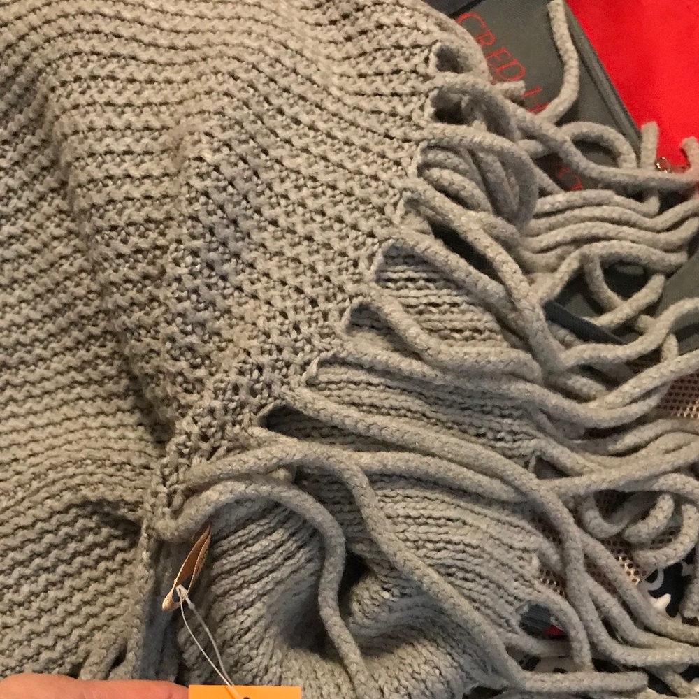 LOF Brown Fringe Scarf